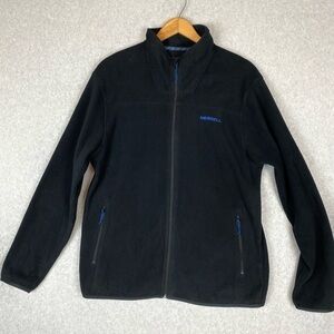 Merrell Black Full Zipper Fleece Jacket Size XL